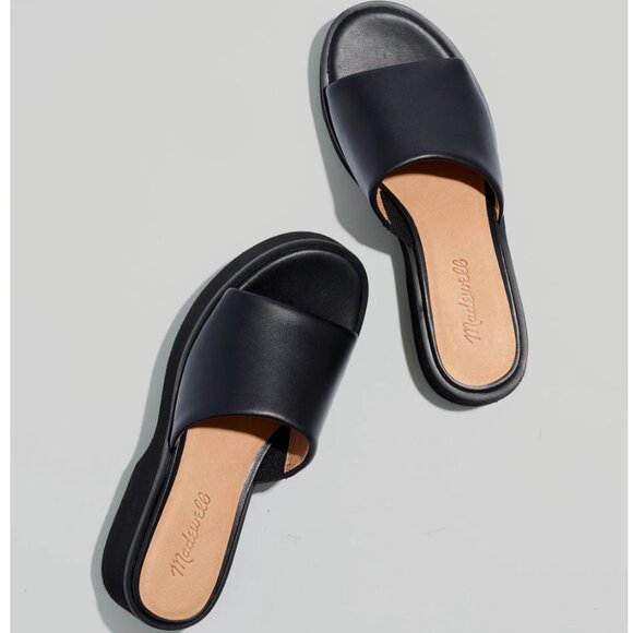 Mules / Loafers Madewell 'Dana' En Cuir Verni Noir - Pointure US 6 (EUR 36), Occasion